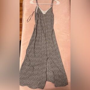 Elegant Black and White Maxi Dress